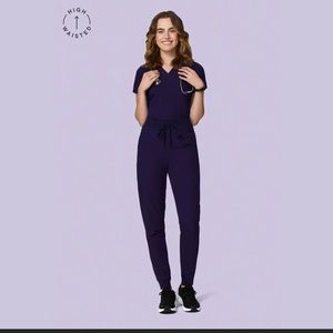 Mandala scrub pants jogger EGGPLANT